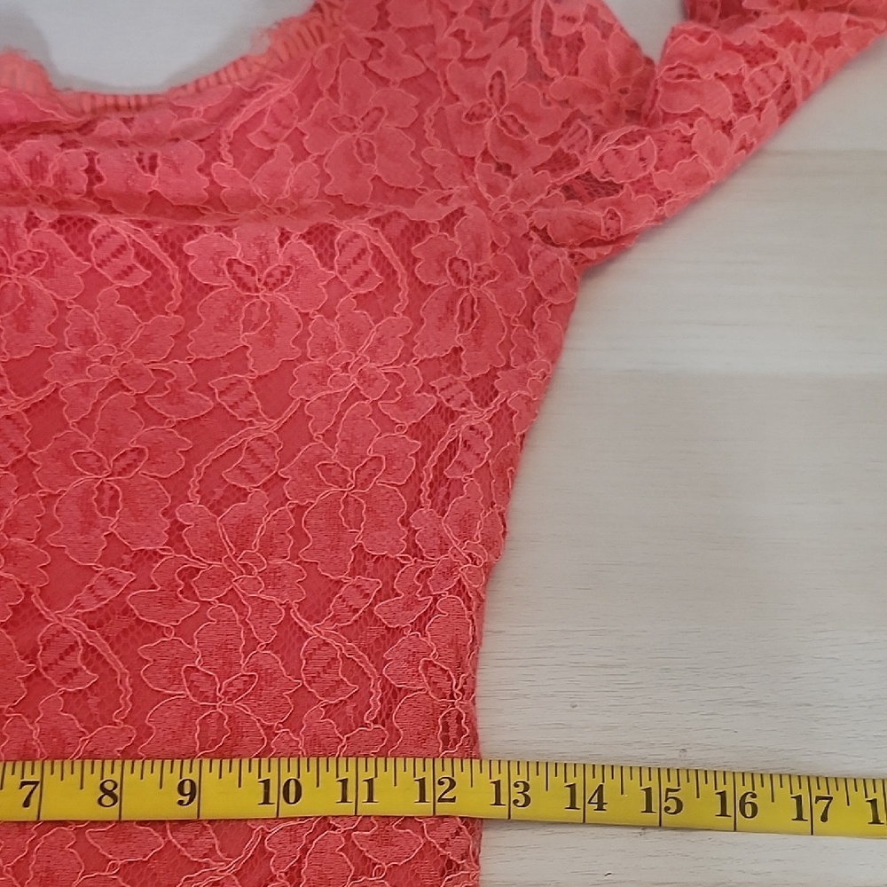 DIANE VON FURSTENBERG Zarita lace coral bodycon cocktail dress - Picture 14 of 16